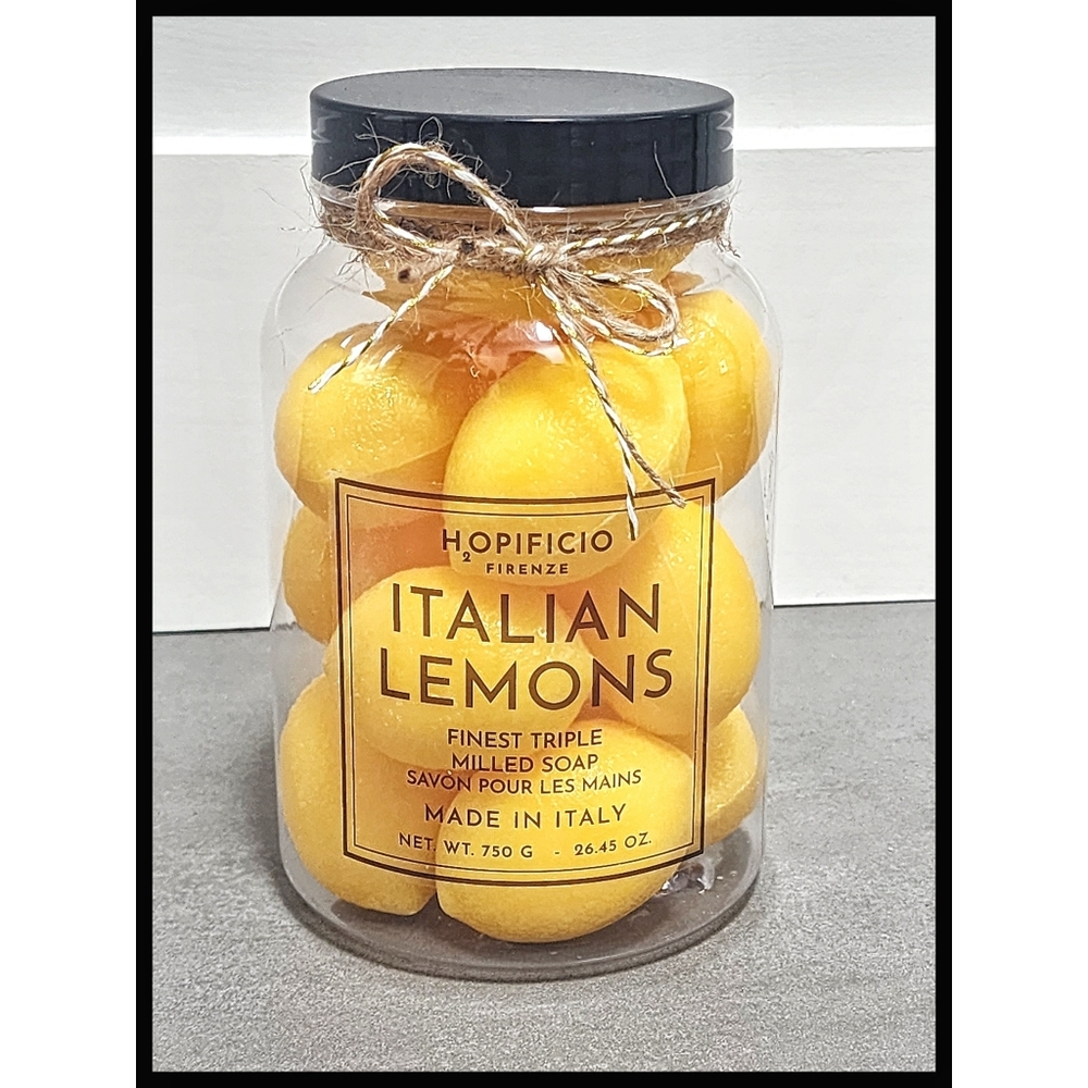 HOPIFICIO Firenze Italian Lemon Shaped Scented Milled Soaps Made In Italy NEW